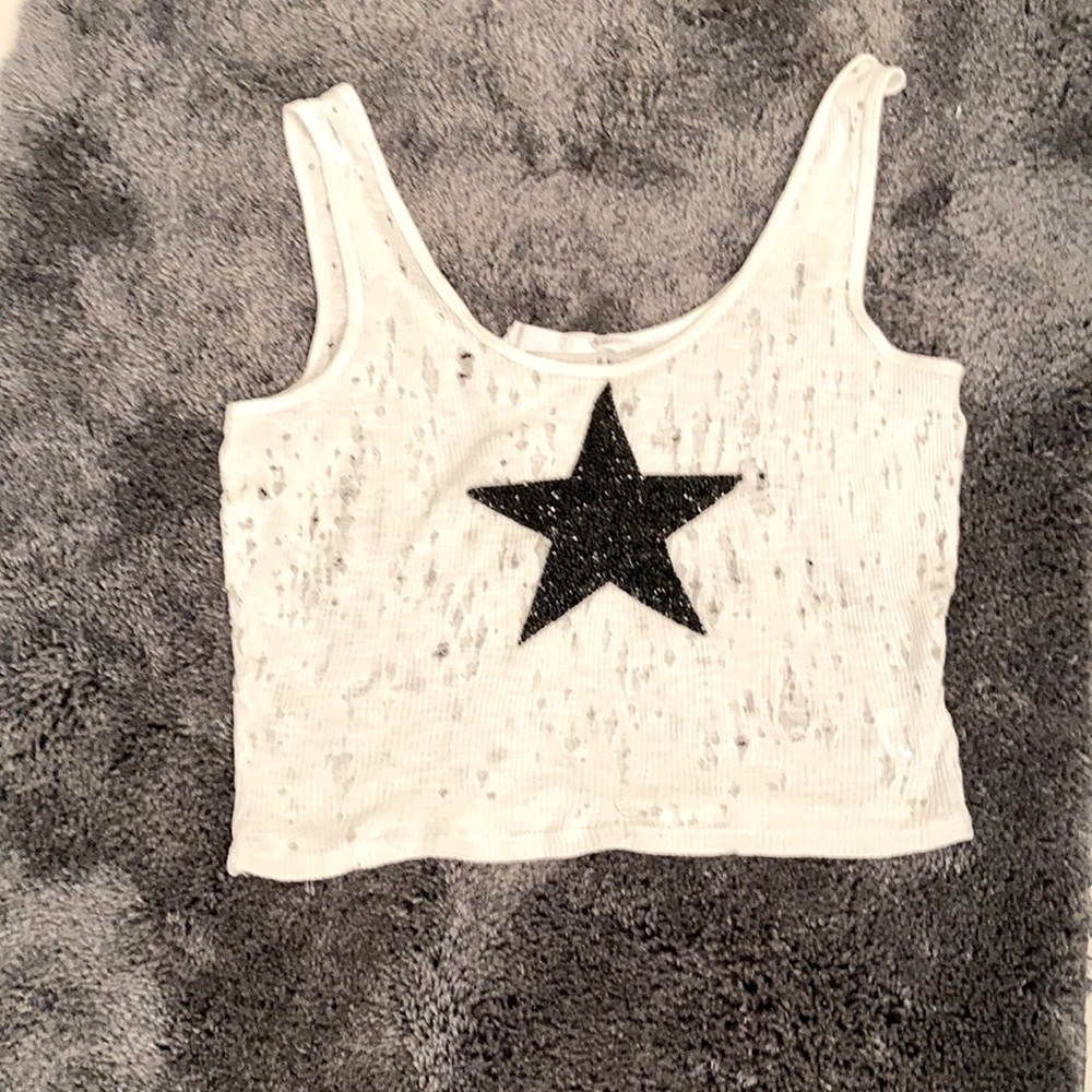 STAR PATCH CROP TANK